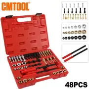 48PCS Thread Repair Tool Set Thread Chasers Thread Restorer Kit UNC/UNF/Metric