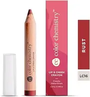 [COLOR CHEMISTRY] Lip And Cheek Crayon| Vegan, Ultra-Matte, Non-Drying, Pigmented & Long-Stay, Mulit-Use Lip Crayon 2.49 G (Pack Of 1) Rust LC16