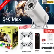 S40MAX Game Projector Android 11 2.4G/5G WiFi HD 4K Retro Video Game Console