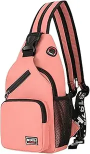 Chest Bag Backpack Women Man Sling Bag Backpack with Headphone Hole Sling Shoulder Bag Casual Daypack with Shoulder Strap for Outdoor Sports Travel