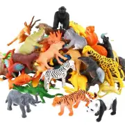 Animals Figure,54 Piece Mini Jungle Toys Set,ValeforToy Realistic Wild Vinyl ...