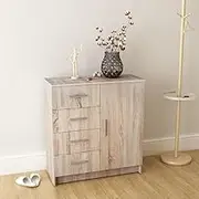 Sideboard Storage Cabinet, 79x35x88 cm Oak Engineered Wood, Durable Buffet Furniture for Hallway Organization