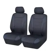 Universal Ultra Light Neoprene Front Seat Covers Size 30/35 - Black/Black