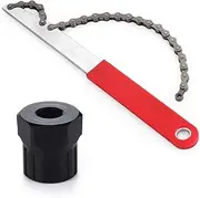 Bike Cassette Removal Tool with Chain Whip and Auxiliary Wrench Bicycle Sprocket Removal Tools Maintenance Repair Tool Bicycle Cassette Lock Ring Removal Freewheel Remover Wrench