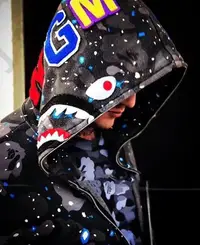 在飛比找Yahoo!奇摩拍賣優惠-A Bathing Ape Bape Shark 星空款 鯊