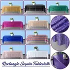 Sequin Table Cover Glitter Rectangle Tablecloth Wedding Party Banquet Decor