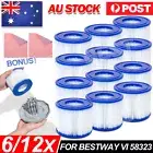 6/12x For Bestway Spa Swimming Pool Filter Cartridge Type VI 58323 for Lay-Z-Spa