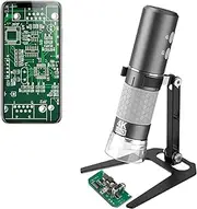 4K WiFi USB Digital Handheld Microscope, 50 to 1000x Wireless Magnification Endoscope 4K 3840x2160P Camera 8 LEDs with Metal Stand for iPhone/iPad Android Mac Windows Linux Chrome