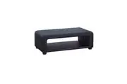 Coffee Table Upholstered Pu Leather In Black Colour With Open Storage Coffee Tables