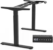 ADVWIN Standing Desk Frame,Dual Motor Electric Sit Stand Desk Base with Automatic Memory Smart Handset,Height Adjustable Range 70cm-120cm Motorised Home Office Workstation(Black Frame Only,No Desktop)