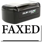 Slim Pre-Inked Times Faxed with Line Stamp Size 1/2" Tall x 1-1/2" Wide