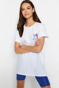 在飛比找ZALORA購物網優惠-Printed Boyfriend T-Shirt
