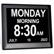 Day Date Time Clock for Seniors Elderly 3 Medication Reminders+ 5 Custom Remi...