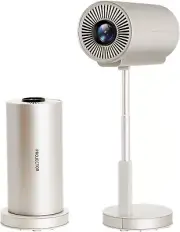 Mini Projector, Portable Projector with Support 1080P 4K Integrated 90°Adjustabl
