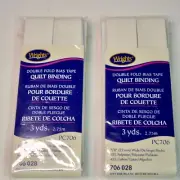 2 Count Wrights Double Fold Bias Tape Quilt Binding Oyster 3 yd Wide PC706-028