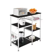 35.5" Kitchen Baker's Rack Utility Storage Shelf Microwave Stand 3-Tier 3-Tier T