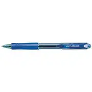 Uni Laknock Retractable Ballpoint Pen Transparent Blue