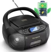 CD Cassette Player Combo Rechargeable Boombox with Bluetooth FM Radio Recording