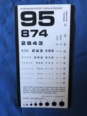 Eye Chart, Pocket Eye Chart, Snellen Pocket Eye Chart, Rosenbaum Pocket Eye Char