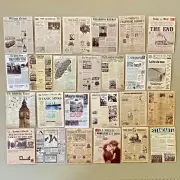 StickersVintage Newspaper Mini Broadsheet Articles Junk Journal Planner 25pc