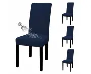 Toscano 4 Pcs Dining Chair Covers Waterproof Stretch for Home Banquet-Navy Blue