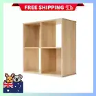 4 Cube Storage Shelf Display Cabinet Cupboard Bookshelf Unit Toy Book Organizer