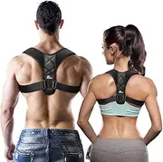 Posture Corrector - adjustable upper back brace for female, male and adolescent back posture correction to relieve shoulder pain, comfortable neck and upper back clavicle support device suitable for people with a bust of 85-114 centimeters