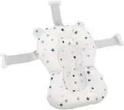 Baby Bath Seat, Baby Bath Cushion Infant Bath Supporter Net Baby Bathtub Pillow Floating Newborn Bathtub Mat Bath Seats For Babies Sitting Up Bath Supporter For Newborn (White