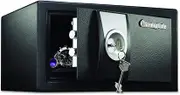 SentrySafe Black Security Safe with Key Lock for Home, Office, or Dorm holds Money, Jewelry, Documents, and Other Valuables, 0.35 Cubic Feet, X031