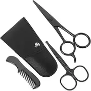 1 Pcs Beard Scissors Face Trimmer for Men Comb Scissors Beard Shears Kit Mustache Trimming Scissors Beard Trimming Scissors Silver