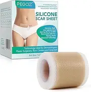 Silicone Scar Sheets (1.6”x 60” Roll-150CM), Silicone Scar Tape, Professional Keloid Bump Removal Sheets for C-Section, Surgery, Burn, Keloid, Acne et