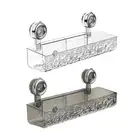 Suction Cup Shower Shelf Kitchen Caddy Spice Rack for Shower Rooms Bathroom