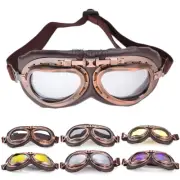Retro Motorcycle Goggles Motorbike Flying Scooter Pilot Aviator Helmet Glasses