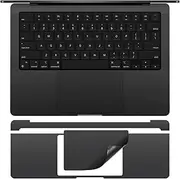 CaseBuy Palm Rest Protector Vinyl Skin Stickers(3 in 1) for 2024 2023 MacBook Pro 14 inch M4 M3 Pro/Max A2918 A2992 A3401 A3112 A3185 with Touch-ID Scratch-Resistant Keyboard Cover -Space Black