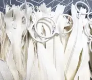 White Zippers With Metal Pull 30 Pc Sewing Handbag Totes Crafts