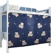 [Mocarly] Bunk Bed Curtain Home Bunk Bed Blackout Underbed Cloth Dorm Bed Single Twin Bottom Privacy Curtains,1Panel