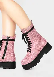 [Sugar Thrillz] Pink Diamond Duchess Bling Boots