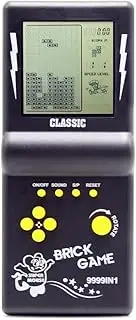 CZT New large screen brick game console classic nostalgic puzzle built-in 23 games speed/difficulty adjustable powered by 2 AA batteries(not included) best gift (Black)