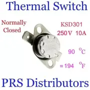 KSD301 10A 250V 90°C 194°F Thermostat Temperature Switch Thermal control Switch