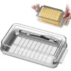 Clear Lid Butter Slicer Box Rectangular Cheese Keeper Rectangular