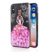 Bakeey 3D Painting Protective Case For iPhone X/8/8 Plus/7/7 Plus/6s Plus/6 Plus/6s/6 Pink Dress Glitter Bling 31819 IPHONE 7 PLUS/8 PLUS