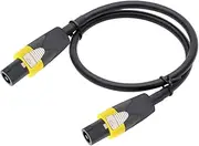 1M-10M Speaker Cable 12AWG Patch Cords - Speakon to Speakon Professional Cables Black Neutrik NL4FX (NL4FC) 12 Gauge Wire (Color : Yellow, Size : 3m)