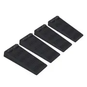 Door Stop Wedge Stopper Rubber Silica Gel Flexible Non Scratching Door Black
