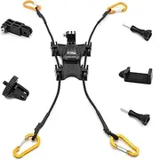 Fitharbour Fence Mount 3 in 1 Action Camera Chain Link Backstop Bracket Fence Mount for Waterproof Action Digital Camera Smartphone Fence Paddle Board Kayak Record Baseball Tennis Softball