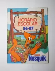 VTG PAPER SCHOOL SCHEDULE 1986 / 1987 CALENDAR - NESTLE NESQUIK CANGURIK SCOUT