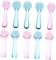 Healeved 10pcs Handle Grip Fingernail Cleaning Brush Soft Bristles Face Brush for Office Bathroom Kitchen Random