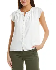 CeCe Scallop Trim Blouse