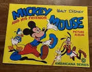 VINTAGE 1970's Mickey and His Friends Americana Unused Sticker Album
