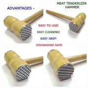 Wooden meat Mallet Tenderizer Hammer Steak Beef Chicken Kitchen Tool Easy To Use