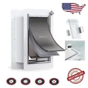 Premium 3-Flap Dog & Cat Door with Telescoping Feature for Walls up to 7.25 In